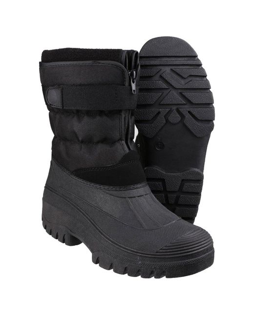 Cotswold Black Chase Wellingtons for men