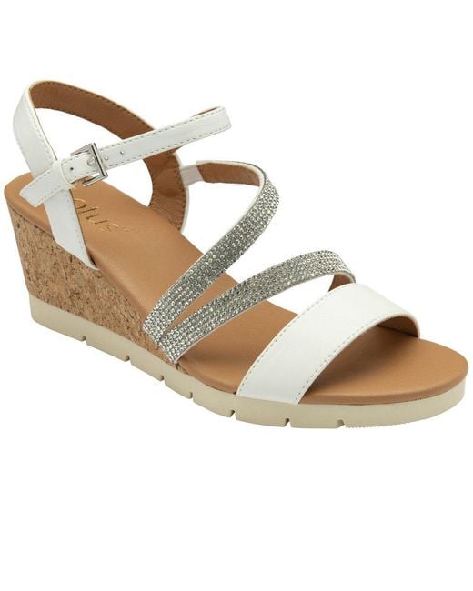 Lotus Metallic Goldie Wedge Sandals