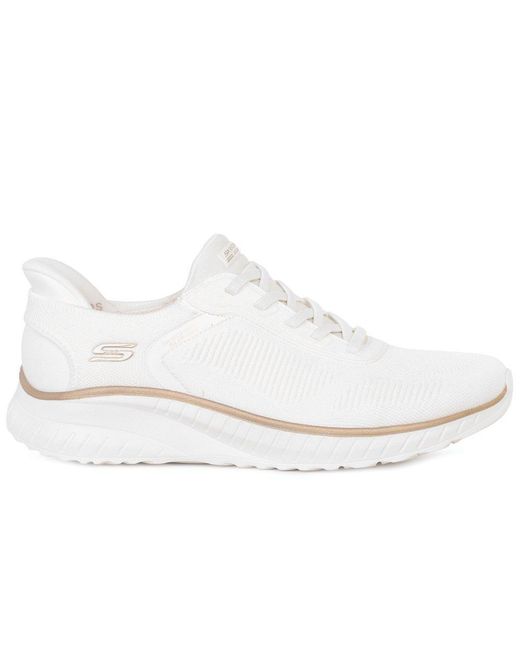 Skechers White Bobs Squad Chaos Slip