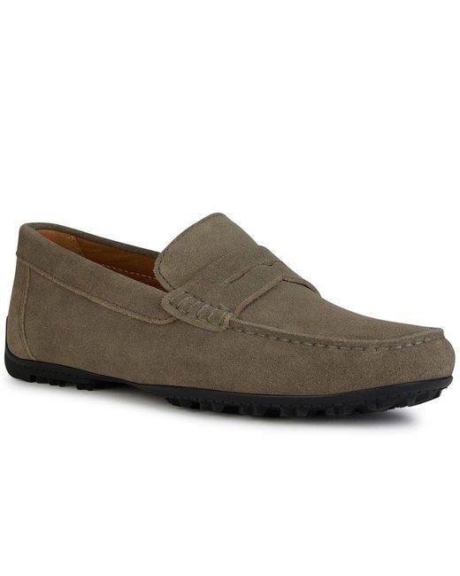 Geox Brown U Kosmopolis + Grip Moccasins for men
