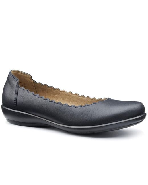 Hotter Blue Eider Wide Ballet Pumps