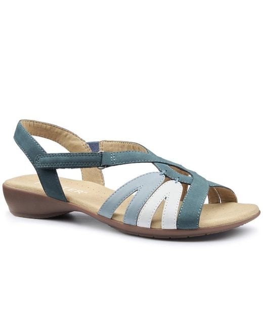 Hotter Blue Flare Wide Fit Sandals