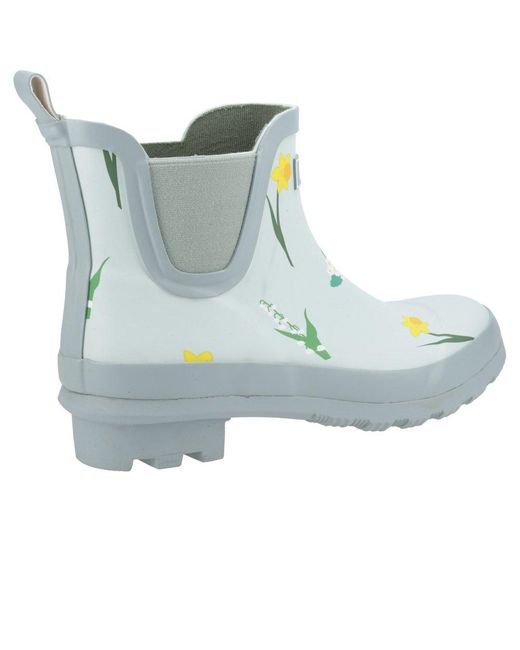 Cotswold Blue Wildflower Ankle Wellingtons