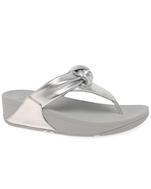 Fitflop Metallic Fitflop Lulu Knot Toe Post Sandals