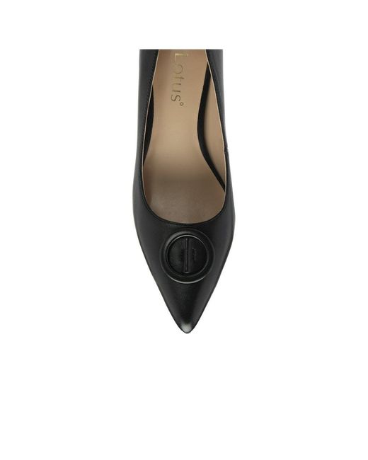 Lotus Black Henley Court Shoes