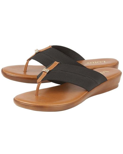 Lotus Brown Erminia Toe Post Sandals