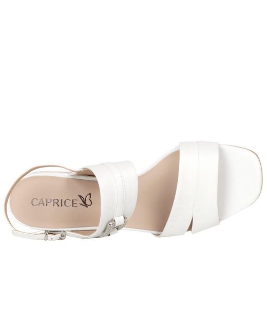 Caprice Metallic Plan Sandals Colour: Platino Met Lea