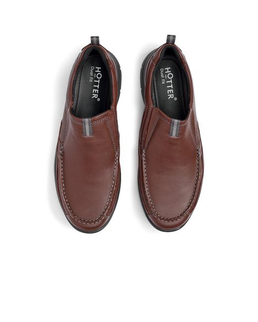 Hotter Brown Boost Slip On Shoes for men