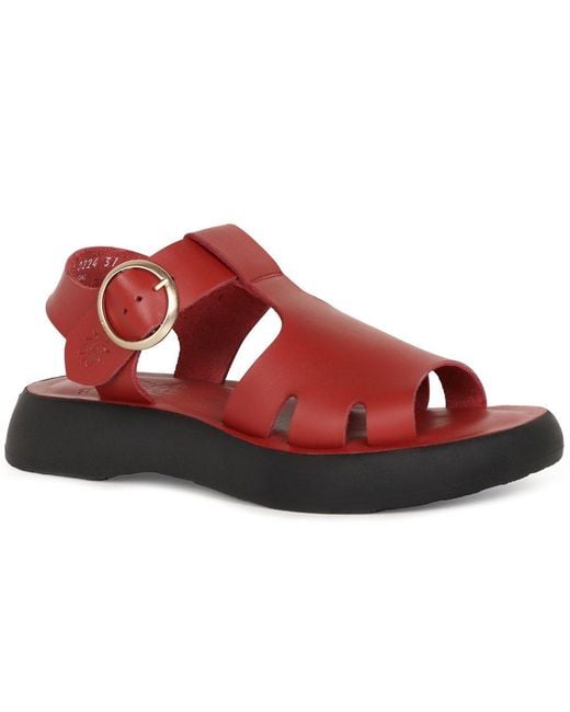 Fly London Red Bady Sandals
