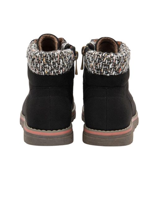 Lotus Black Cedar Ankle Boots