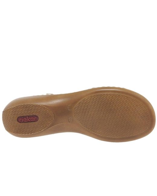 Rieker White Sphere Riptape Sandals