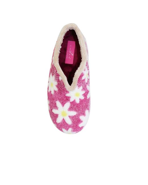 Lunar Pink Daisy Slippers