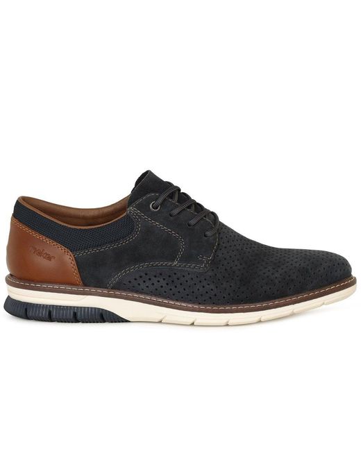 Rieker Blue Baxter Casual Lace Up Shoes for men