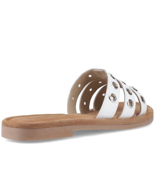 Hush Puppies White Taylor Mules