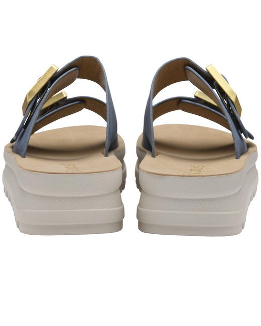 Lotus Blue Volos Flatform Sandals
