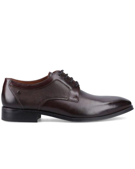 Base London Brown Dome Lace Up Shoes for men