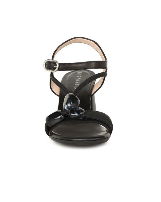 Hispanitas Black Orquidea Block Heel Sandals