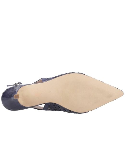 Hush Puppies Blue Dalia Kitten Slingback Court Shoes