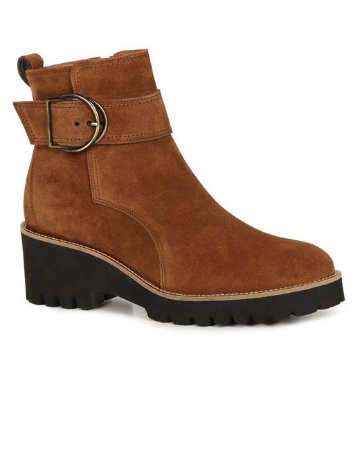 Paul Green Brown Mia Ankle Boots