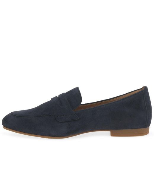 Gabor Blue Viva Penny Loafers