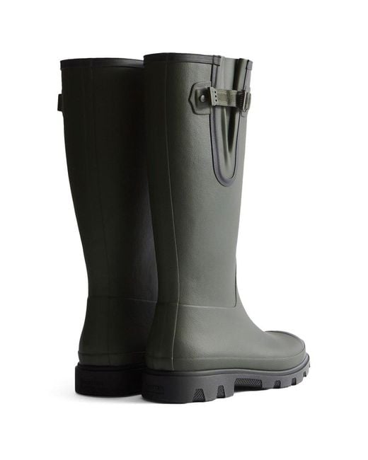 Hunter Black Downpour Adjustable Wellingtons