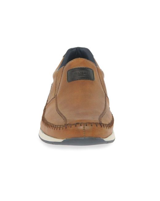 Rieker Brown Tempo Slip On Shoes for men