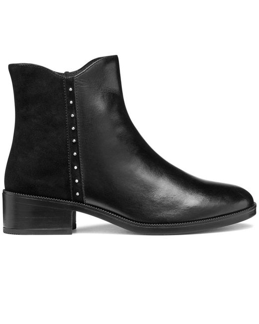 Geox Black D Camexia Ankle Boots