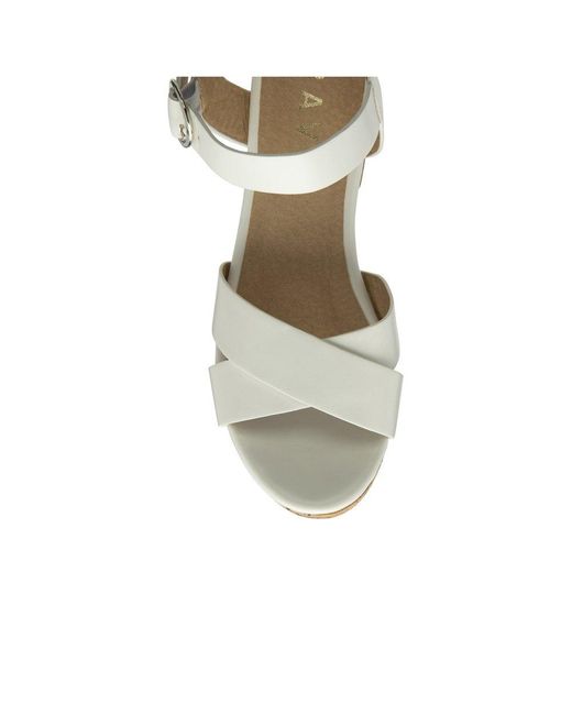 Ravel White Ghent Heeled Sandals