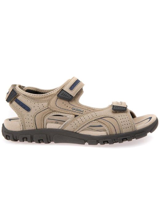 Geox Brown Uomo Strada Sandals for men