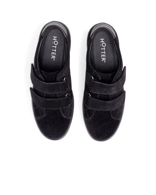 Hotter Black Wave Extra Wide Trainers