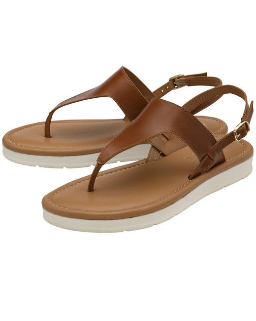 Ravel Brown Cattal Toe Post Sandals