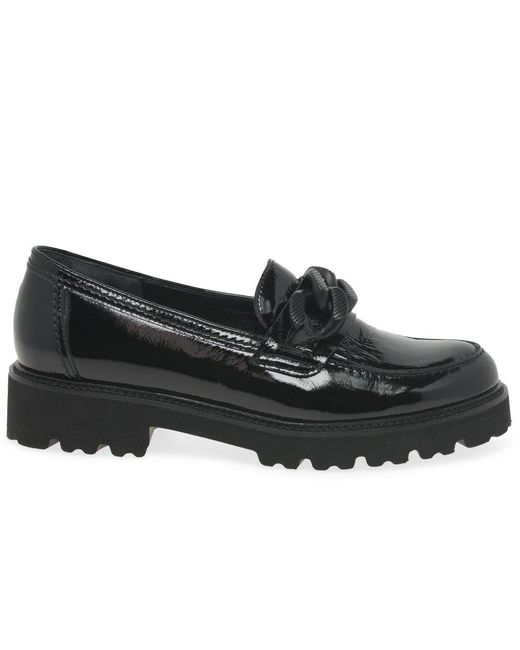 Gabor Black Squeeze Loafers