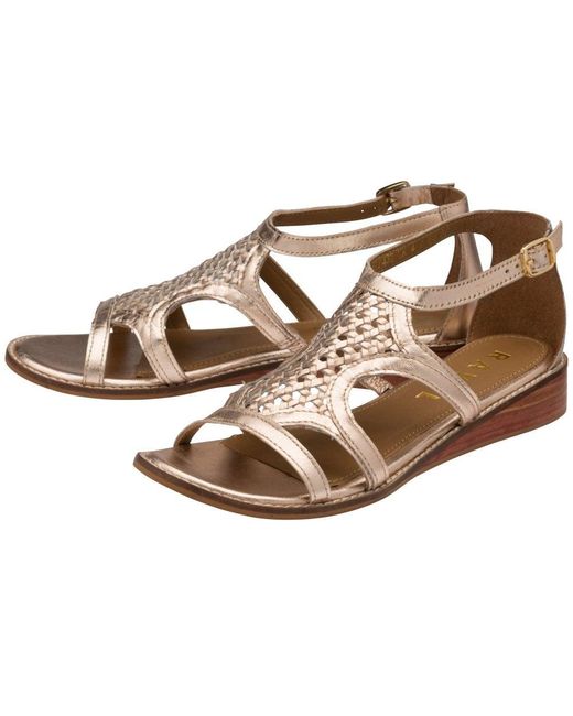 Ravel Metallic Cardwell Low Heeled Sandals