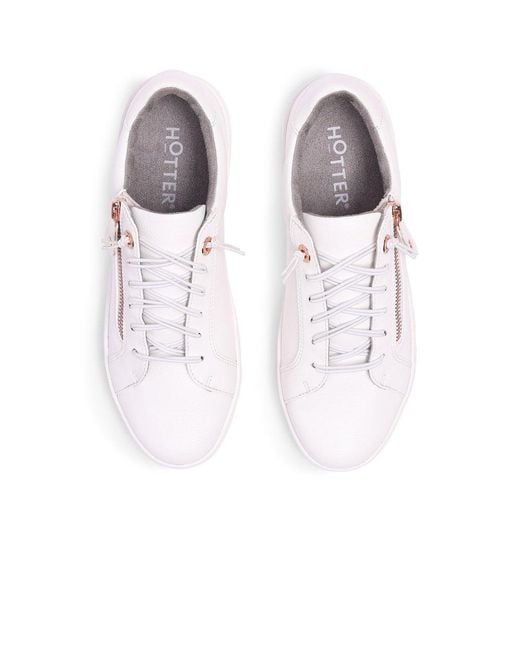 Hotter White Leonie Trainers