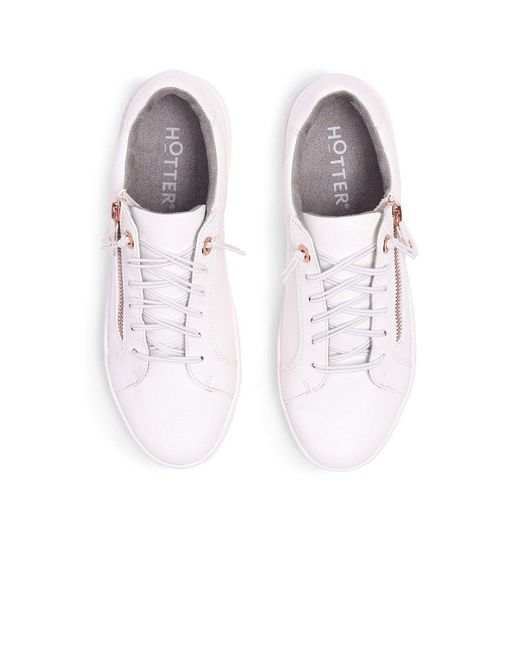Hotter White Leonie Trainers