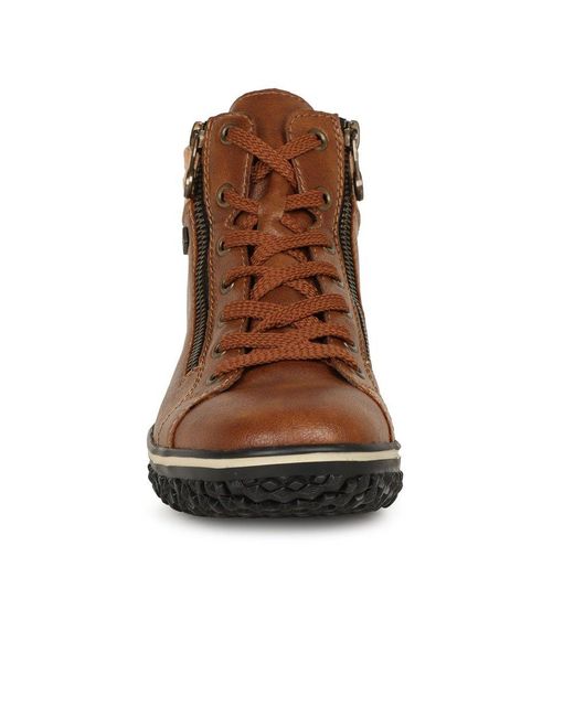 Rieker Brown Pennysylvania Ankle Boots Colour: Sattel (Tex)