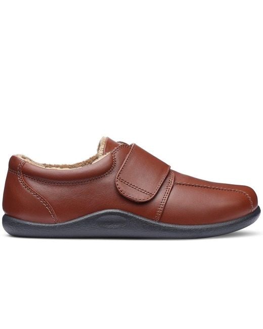 Hotter Brown Unwind Slippers for men