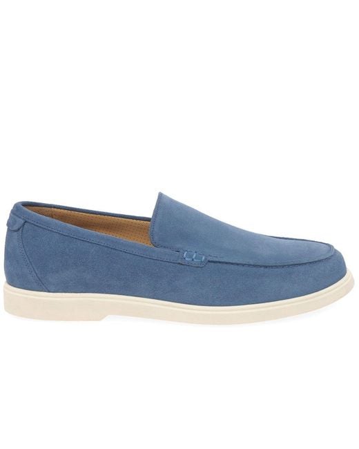 Loake Blue Tuscany Loafers for men