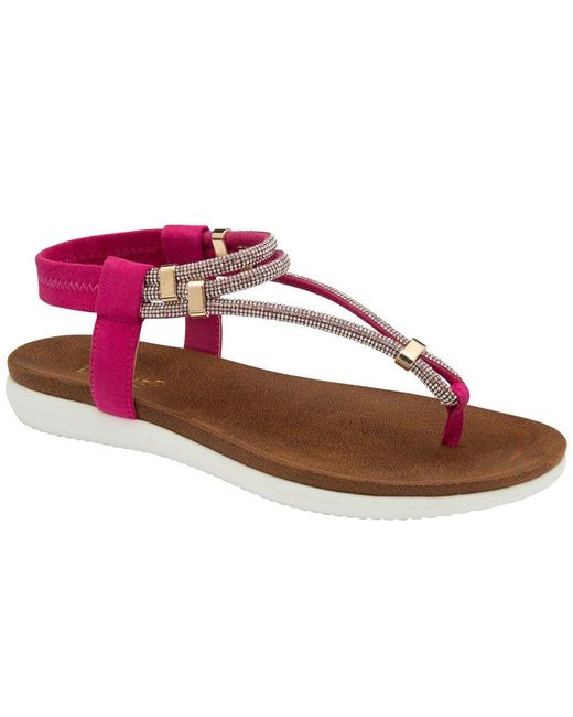 Lotus Pink Chica Toe Post Sandals