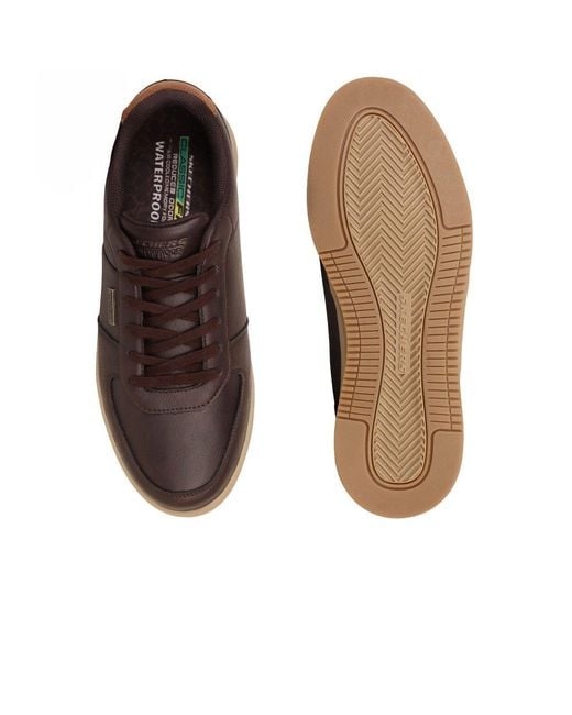 Skechers Brown Palmiro Monty Waterproof Trainers for men