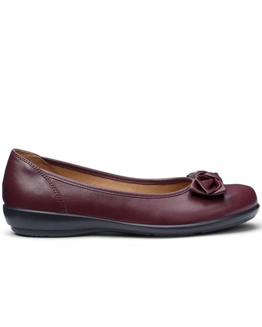 Hotter Purple Jewel Wide Ballet Pumps