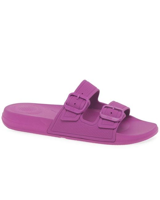 Fitflop Purple Fitflop Iqushion Two Bar Buckle Sandals