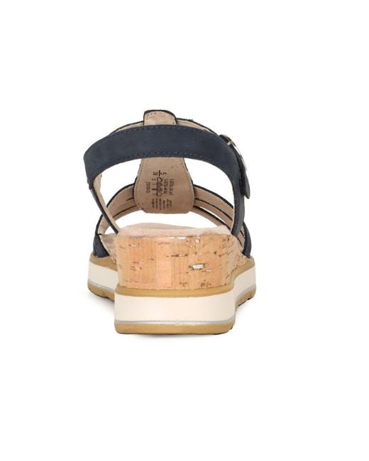 Caprice Metallic Explore Wedge Heel Sandals