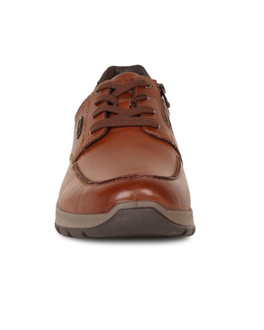 Rieker Brown Helm Shoes for men