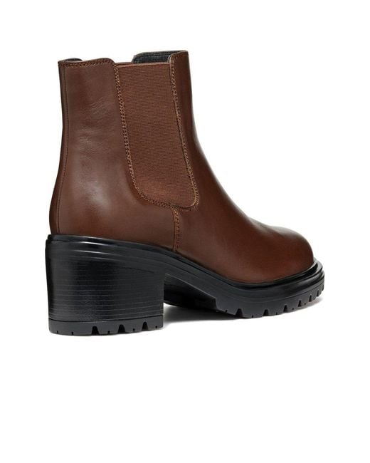 Geox Brown D Damiana E Ankle Boots Colour: Dark