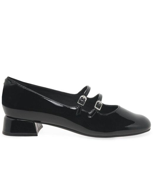 Clarks Black Daiss30 Shine Court Shoes