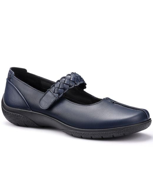 Hotter Blue Shake Ii Wide Fit Mary Jane Shoes