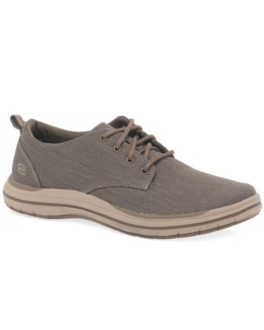Skechers Elson Moten Mens Casual Lace Up Shoes in Brown for Men | Lyst  Canada