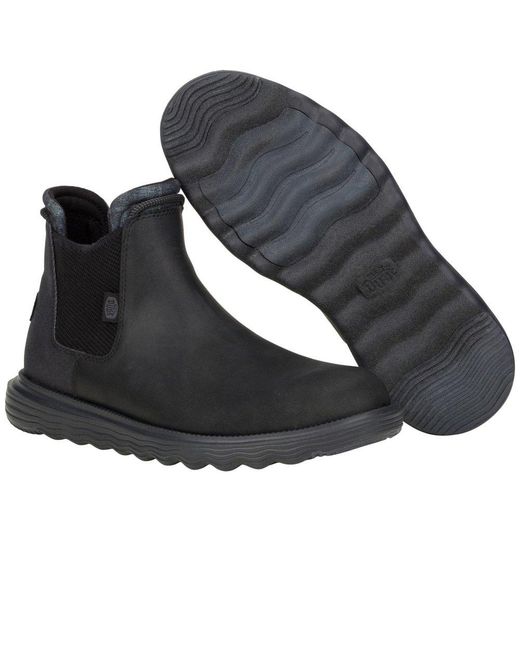 HeyDude Black Branson Classic Boots for men