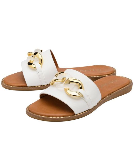 Lotus White Vida Sandals